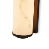 Liang & Eimil Fento IP44 Wall Lamp - Antique Bronze and Alabaster Effect - Large