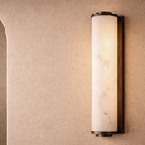 Liang & Eimil Fento IP44 Wall Lamp - Antique Bronze and Alabaster Effect - Large