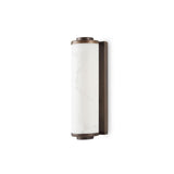 Liang & Eimil Fento IP44 Wall Lamp - Antique Bronze and Alabaster Effect - Small