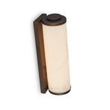 Liang & Eimil Fento IP44 Wall Lamp - Antique Bronze and Alabaster Effect - Small