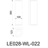 Liang & Eimil Fento IP44 Wall Lamp - Antique Bronze and Alabaster Effect - Small