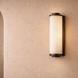 Liang & Eimil Fento IP44 Wall Lamp - Antique Bronze and Alabaster Effect - Small