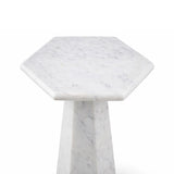 Liang & Eimil Hexagon Side Table - White Lady Marble