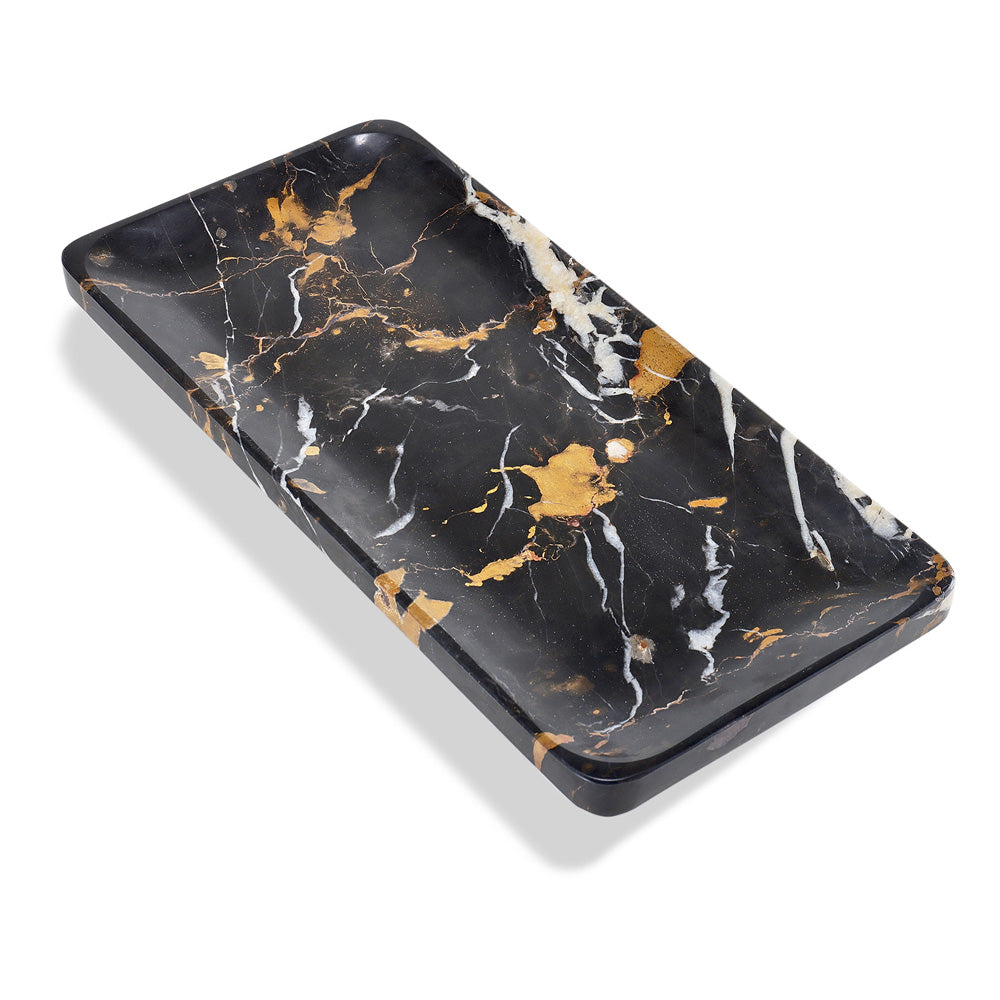 Liang & Eimil Horus Tray in Black and Gold Marble