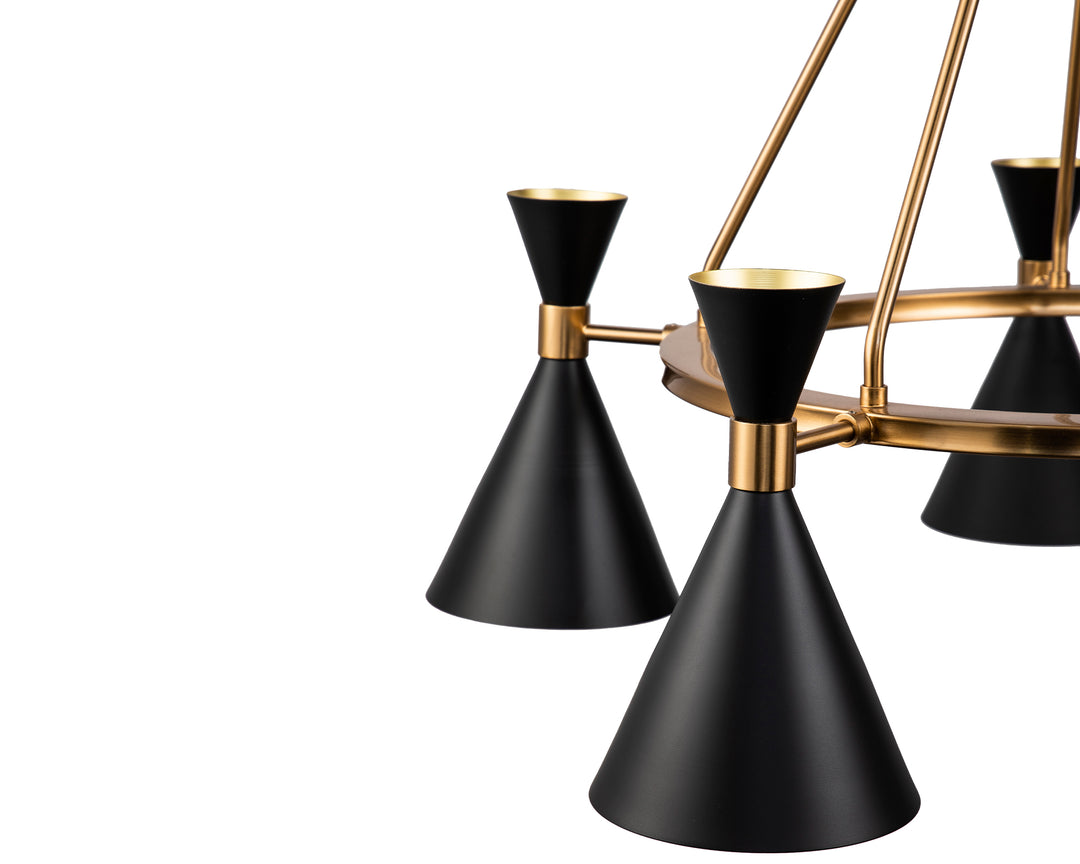 Liang & Eimil Kensington Pendant Lamp in Black and Antique Brass