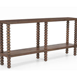 Liang & Eimil Legend Console Table – Brushed Mid Brown Acacia Wood