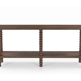 Liang & Eimil Legend Console Table – Brushed Mid Brown Acacia Wood