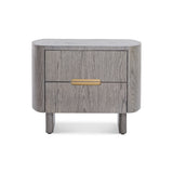 Liang & Eimil Lettos Bedside Table – Silver-Black Oak