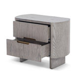 Liang & Eimil Lettos Bedside Table – Silver-Black Oak