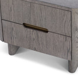 Liang & Eimil Lettos Bedside Table – Silver-Black Oak