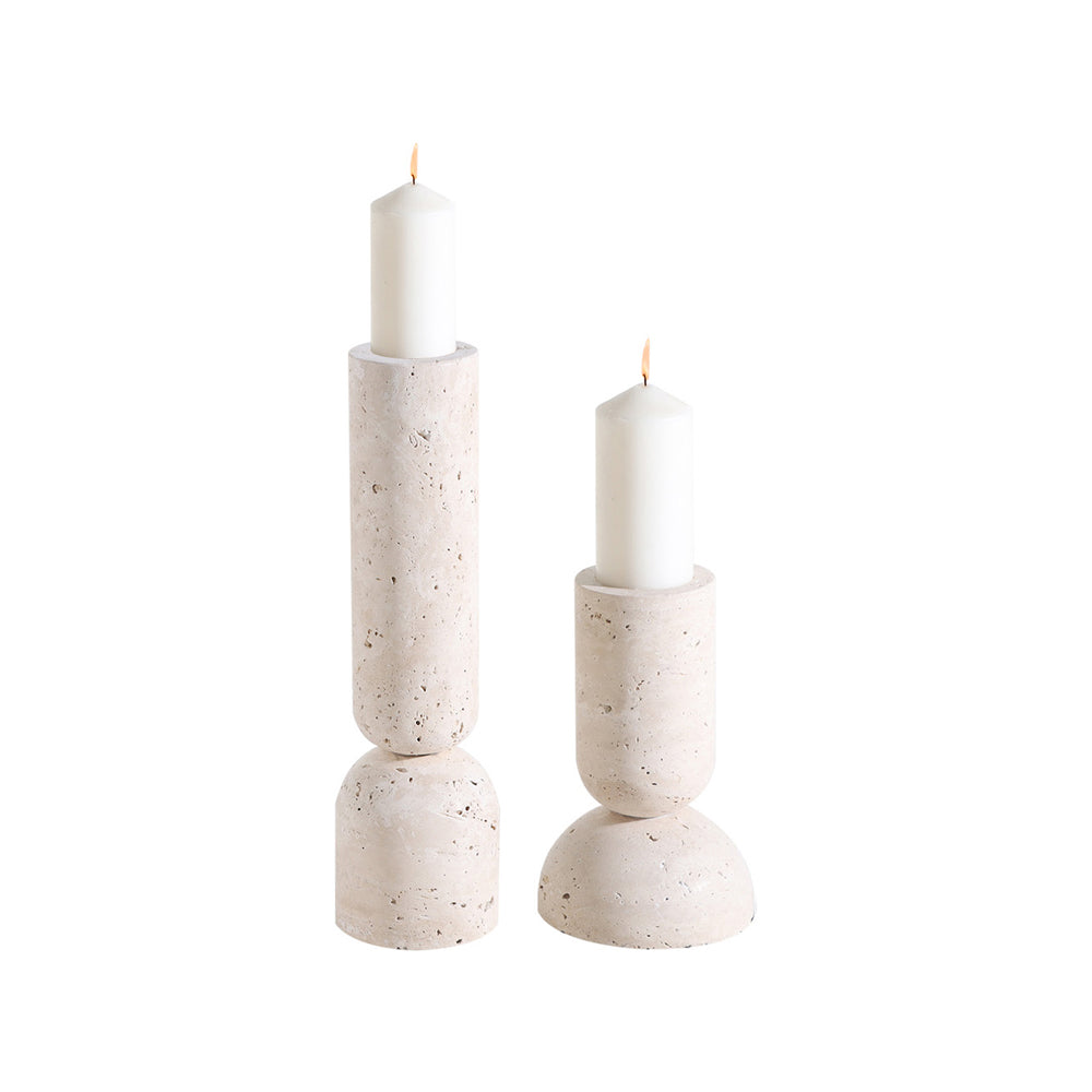 Liang & Eimil Lewes Travertine Candle Holder - Small