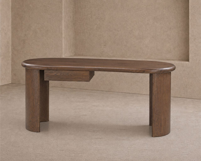Liang & Eimil Lluna Desk – Brushed Mid Brown Oak