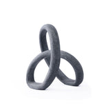 Liang & Eimil Loop Sculpture - Matte Black Marble Effect
