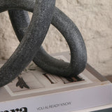 Liang & Eimil Loop Sculpture - Matte Black Marble Effect