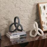Liang & Eimil Loop Sculpture - Matte Black Marble Effect