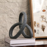 Liang & Eimil Loop Sculpture - Matte Black Marble Effect