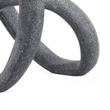 Liang & Eimil Loop Sculpture - Matte Black Marble Effect