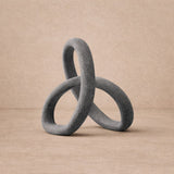 Liang & Eimil Loop Sculpture - Matte Black Marble Effect