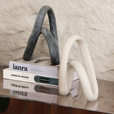 Liang & Eimil Loop Sculpture - Matte Black Marble Effect