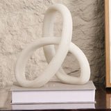 Liang & Eimil Loop Sculpture - White Marble Effect