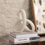 Liang & Eimil Loop Sculpture - White Marble Effect