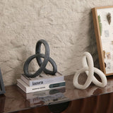 Liang & Eimil Loop Sculpture - White Marble Effect