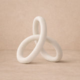 Liang & Eimil Loop Sculpture - White Marble Effect