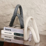 Liang & Eimil Loop Sculpture - White Marble Effect