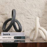 Liang & Eimil Loop Sculpture - White Marble Effect