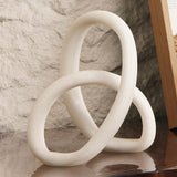 Liang & Eimil Loop Sculpture - White Marble Effect