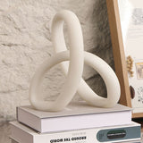 Liang & Eimil Loop Sculpture - White Marble Effect