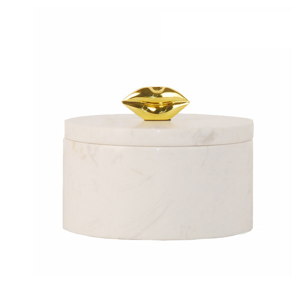 Liang & Eimil Marble Storage Jar in White Marble