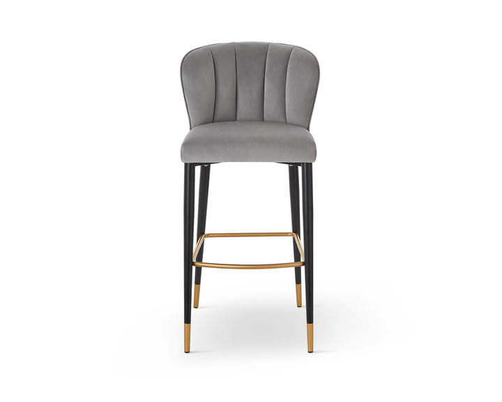 Liang & Eimil Maya Bar Stool (CRIB 5) – Megan Grey & Brushed Brass