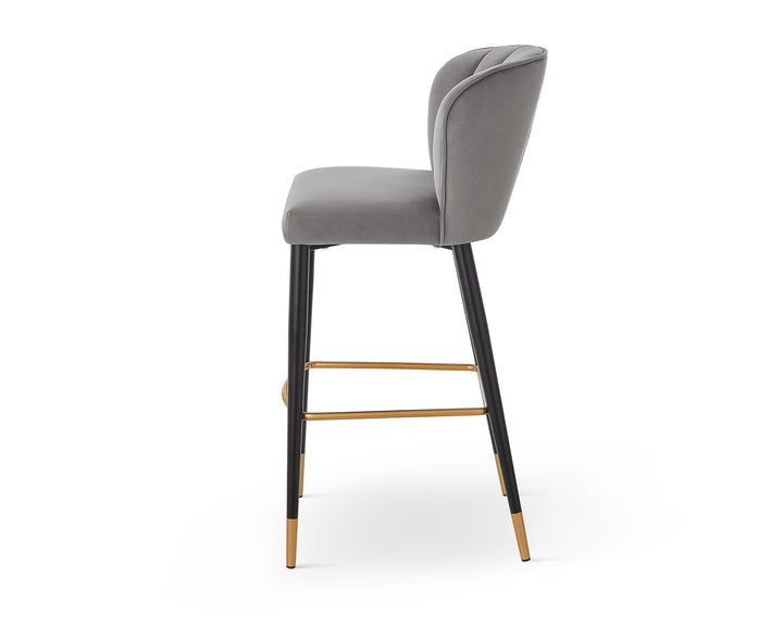 Liang & Eimil Maya Bar Stool (CRIB 5) – Megan Grey & Brushed Brass