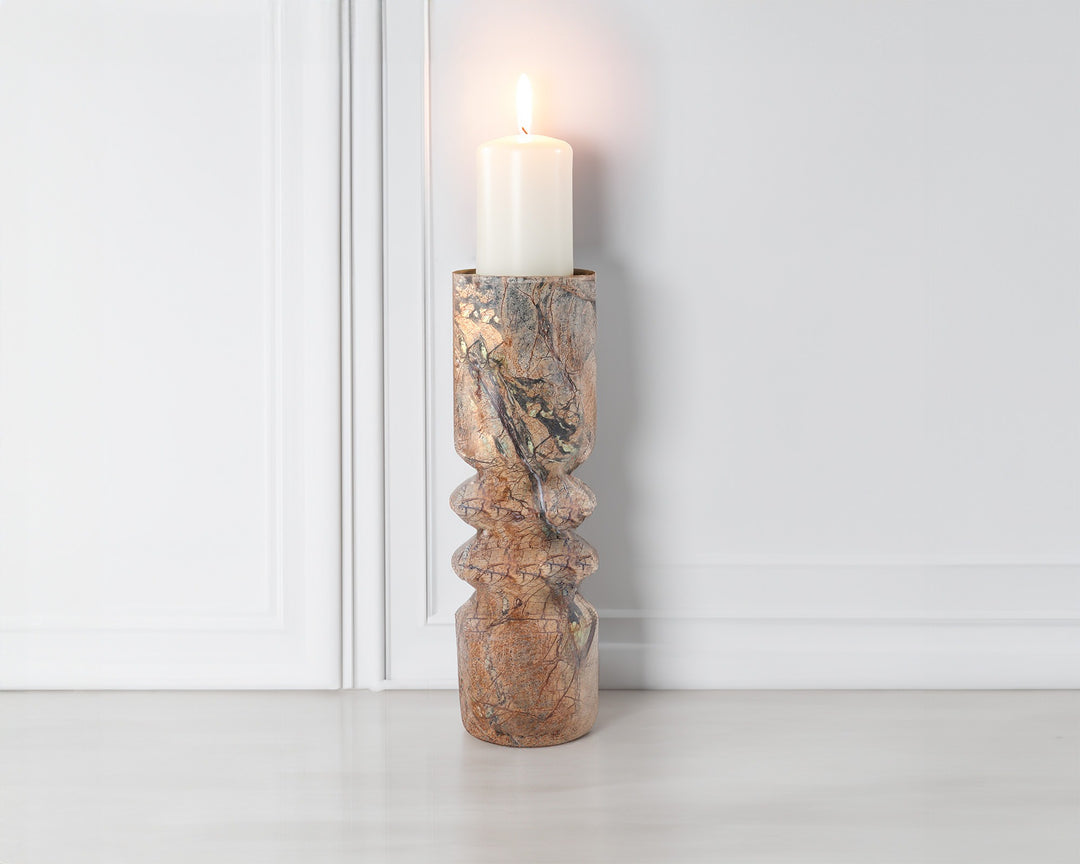 Liang & Eimil Monorro Marble Candle Holder – Coffee