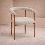 Liang & Eimil Nantes Outdoor Dining Chair – Lima Beige & Walnut (CRIB 5)