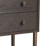 Liang & Eimil Nella Bedside Table – Brushed Brown & Hammered Dark Bronze