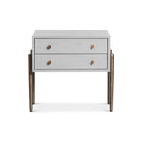 Liang & Eimil Nella Bedside Table – Grey Oak & Hammered Dark Bronze
