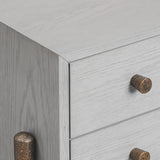 Liang & Eimil Nella Bedside Table – Grey Oak & Hammered Dark Bronze