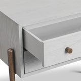 Liang & Eimil Nella Bedside Table – Grey Oak & Hammered Dark Bronze