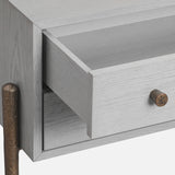 Liang & Eimil Nella Bedside Table – Grey Oak & Hammered Dark Bronze