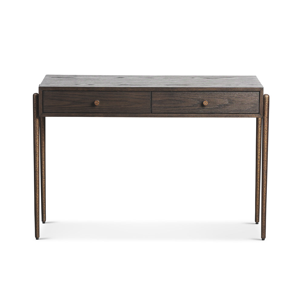 Liang & Eimil Nella Console Table – Brushed Brown & Hammered Dark Bronze