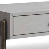 Liang & Eimil Nella Console Table – Grey Oak & Hammered Dark Bronze