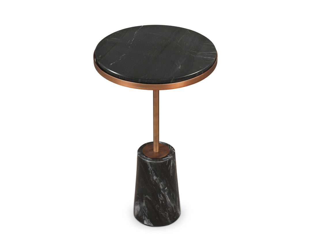 Liang & Eimil Notto Side Table (Set of 2) – Black Marble & Antique Bronze