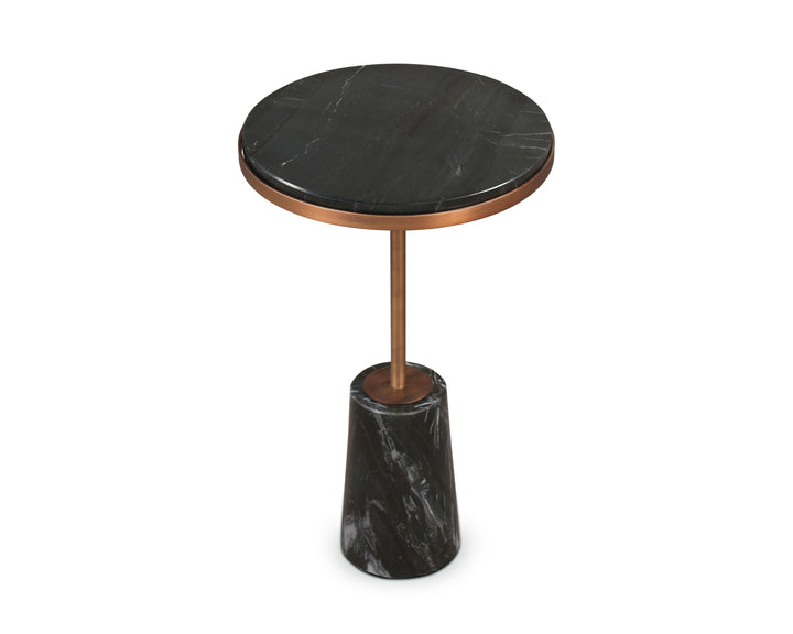 Liang & Eimil Notto Side Table (Set of 2) – Black Marble & Antique Bronze