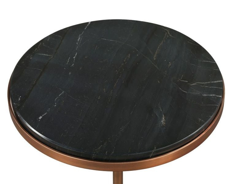 Liang & Eimil Notto Side Table (Set of 2) – Black Marble & Antique Bronze