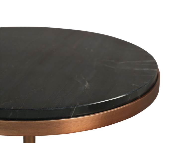 Liang & Eimil Notto Side Table (Set of 2) – Black Marble & Antique Bronze