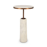Liang & Eimil Notto Side Table (Set of 2) – White Marble & Antique Bronze