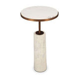 Liang & Eimil Notto Side Table (Set of 2) – White Marble & Antique Bronze