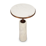 Liang & Eimil Notto Side Table (Set of 2) – White Marble & Antique Bronze